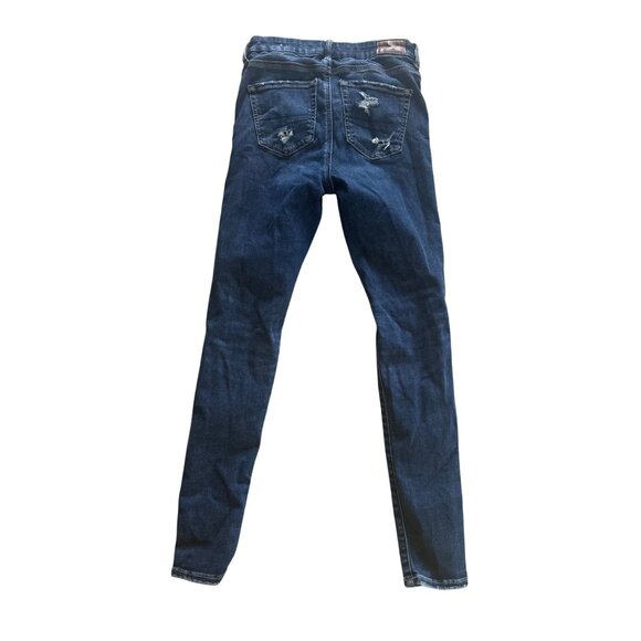 American Eagle Womens Luxe Stretch Distressed Skinny Jeans Size 4 Regular - Picture 7 of 7